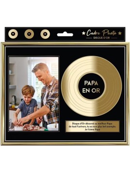 Cadre Photo Disque D'Or -...