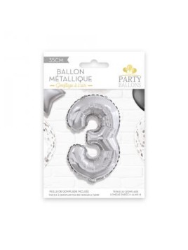 Ballon Métallique Chiffre 3...