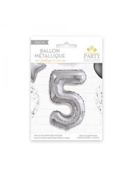 Ballon Métallique Chiffre 5...