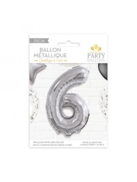 Ballon Métallique Chiffre 6...