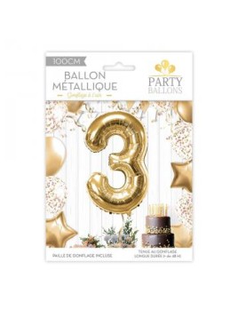 Ballon Métallique Chiffre 3...