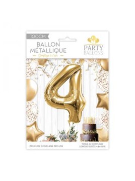 Ballon Métallique Chiffre 4...