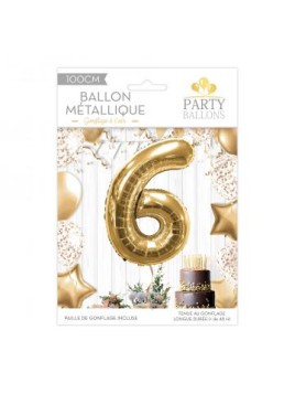 Ballon Métallique Chiffre 6...