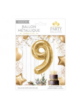 Ballon Métallique Chiffre 9...