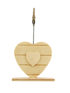 Porte Nom En Bois Coeur À...