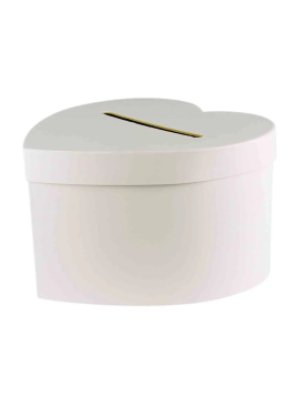 Urne Coeur En Carton Blanc...