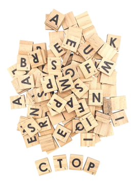 Lettre Carré En Bois...