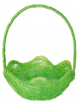 Panier Sisal Vert 14 x 20 cm