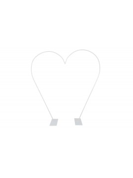 Coeur Métal Blanc à...