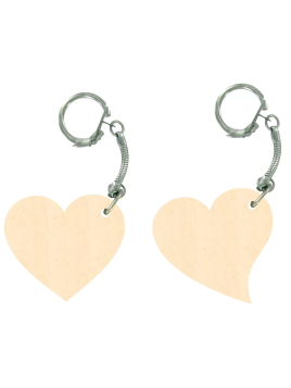 Lot De 4 Porte-Clés En Bois...