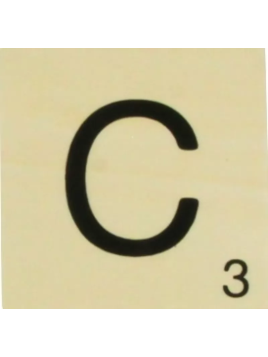 Grande Lettre "C" En Bois...