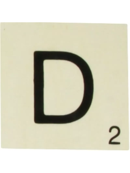 Grande Lettre "D" En Bois...