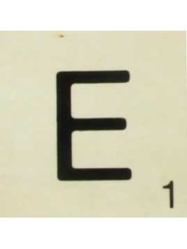 Grande Lettre "E" En Bois...