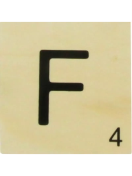 Grande Lettre "F" En Bois...