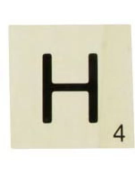 Grande Lettre "H" En Bois...