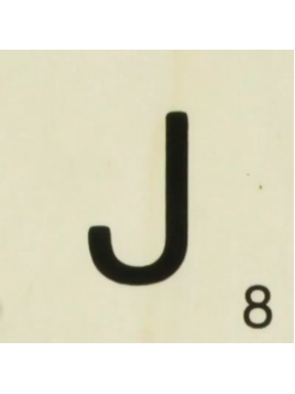 Grande Lettre "J" En Bois...