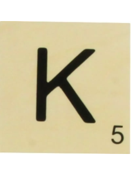 Grande Lettre "K" En Bois...