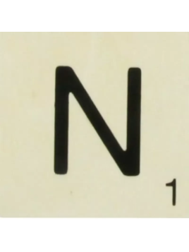 Grande Lettre "N" En Bois...