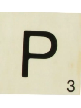 Grande Lettre "P" En Bois...