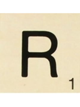 Grande Lettre "R" En Bois...