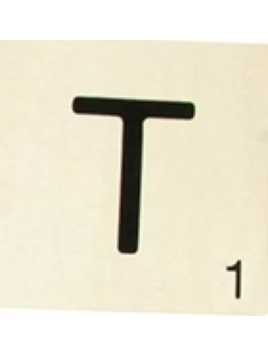 Grande Lettre "T" En Bois...