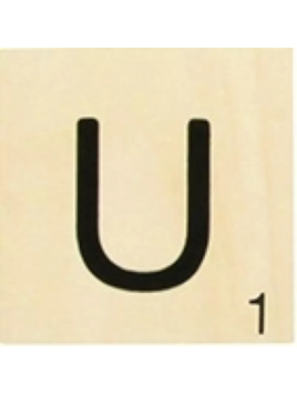 Grande Lettre "U" En Bois...