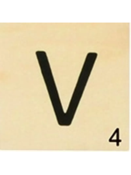 Grande Lettre "V" En Bois...