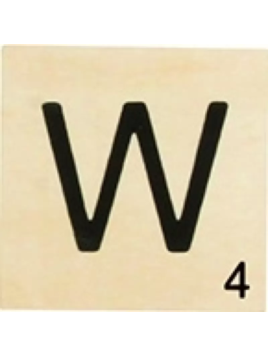 Grande Lettre "W" En Bois...