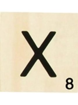 Grande Lettre "X" En Bois...