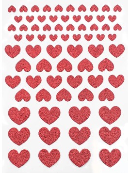 Planche De 72 Stickers Cœur...