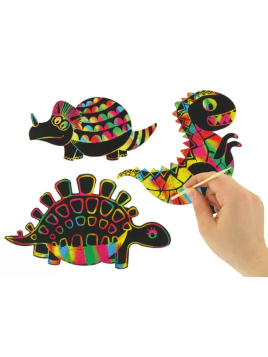 5 Dinosaures À Gratter De 9...