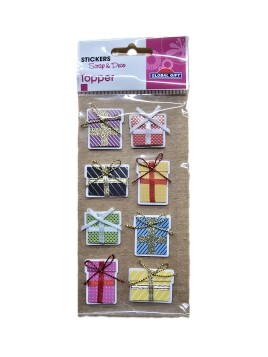 Planche De 8 Stickers Cadeaux