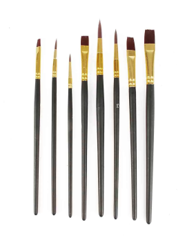 Lot De 8 Pinceaux Ronds Et...