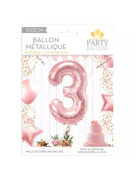 Ballon Métallique Chiffre 3...