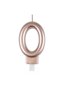 Bougie Chiffre 0 Rose Gold...