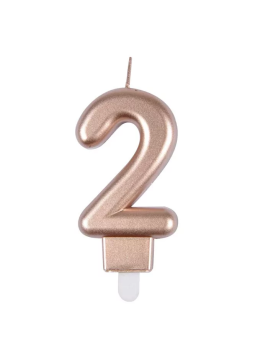 Bougie Chiffre 2 Rose Gold...