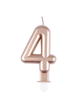 Bougie Chiffre 4 Rose Gold...