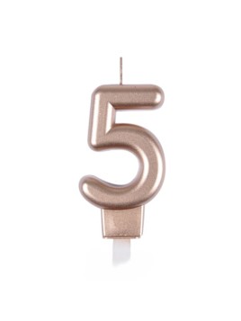 Bougie Chiffre 5 Rose Gold...