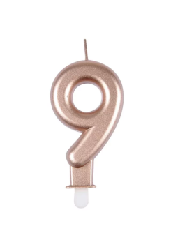 Bougie Chiffre 9 Rose Gold...