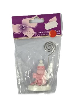 Porte-Nom Biberon Rose