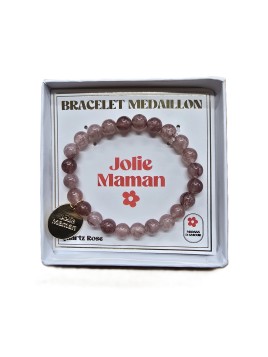 Bracelet En Quartz Rose Et...