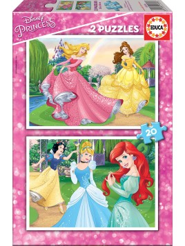2 Puzzles Princesses Disney...