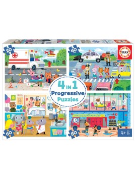 Puzzle Progressif 4 en 1 -...