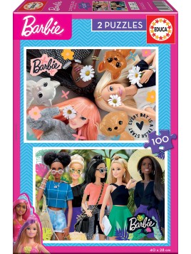 2 Puzzles Barbie (100 pièces)