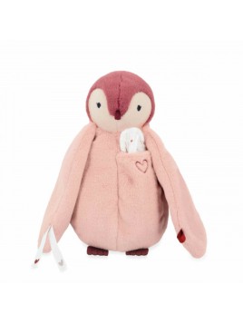 Peluche A Bisous Manchot Rose