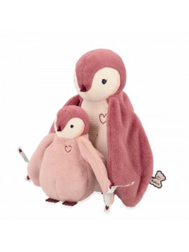 Peluche Manchots Câlins Rose