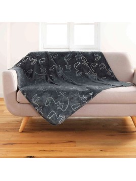 Plaid 125 x 150 Cm Velours...