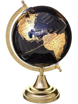 Globe Terrestre Noir Et Or...